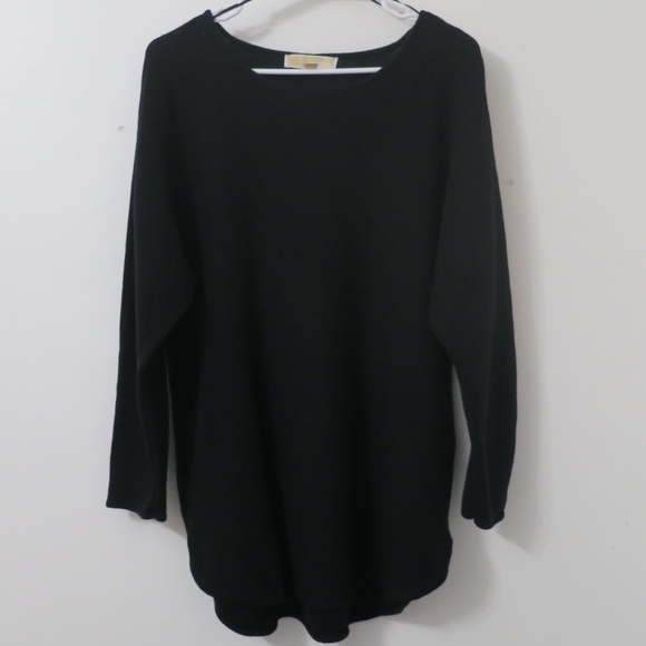 Michael Kors Size XL Black Tunic Slouchy Sweater Side Zip Loungewear - Picture 3 of 10